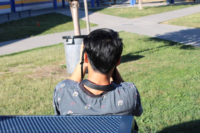 Friend taking a photo